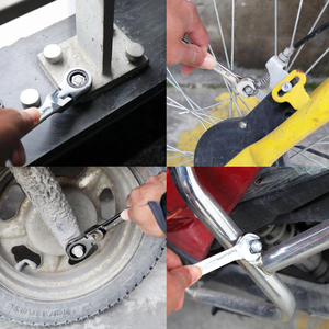 Jeu de clés à <span class=keywords><strong>cliquet</strong></span> métriques en alliage 17 pièces le plus vendu pour réparations de machines, boîte à outils durable avec douilles à dégagement rapide - Product Image 5