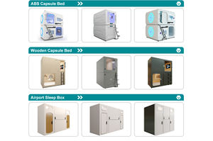 WE Brand Youth Hostel Sleep Pod Capsule Hotel Sleep Box <span class=keywords><strong>Lit</strong></span> pour la maison Lits confortables pour dormir pour la maison et les voyages - Product Image 5