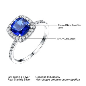 Nouvelles bagues de luxe en joaillerie fine <span class=keywords><strong>pour</strong></span> femmes, bague vintage en <span class=keywords><strong>saphir</strong></span> <span class=keywords><strong>pour</strong></span> mariage, fiançailles, fête, style tendance, pierre principale en zircon - Product Image 5