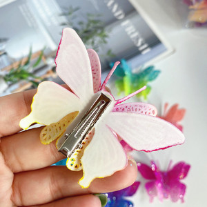 BELLEWORLD-accesorios para el cabello de estilo coreano para niños, accesorios para el cabello de simulación tridimensional con purpurina, mariposa, clip para el pelo de bebé, lazos para el pelo - Product Image 3