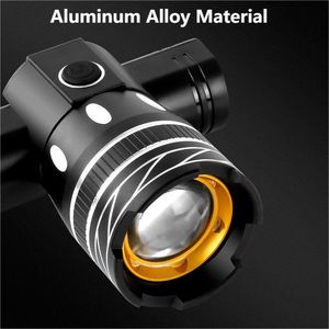 Alliage d'aluminium <span class=keywords><strong>1000</strong></span> Lumen Outdoor Cycling <span class=keywords><strong>LED</strong></span> Bike Light USB Rechargeable Waterproof Zoom Focus Bicycle Lamps for Night Riding - Product Image 5