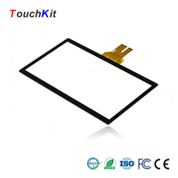 Pantalla Táctil Capacitiva TouchKit de 24 Pulgadas con Controlador y Cable USB para Terminales de Quiosco en Restaurantes y Exteriores