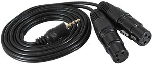 3.5mm <span class=keywords><strong>Mini</strong></span> Téléphone TRS Stéréo Téléphone <span class=keywords><strong>Jack</strong></span> Mâle À 2 <span class=keywords><strong>XLR</strong></span> Femelle Interconnexion Audio Microphone Câble - Product Image 3