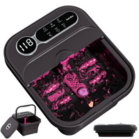 Perfektes Geschenk: Fußbad mit Fußmassage und Vibrationsfunktion, Faltbar, Heizfunktion, Zeitsteuerung, Steckerbetrieben