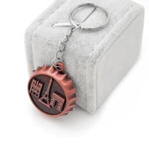 Vente en gros de porte-clés souvenir de bouchon de bouteille porte-clés arc de triomphe tour eiffel Notre Dame de <span class=keywords><strong>Paris</strong></span> - Product Image 5