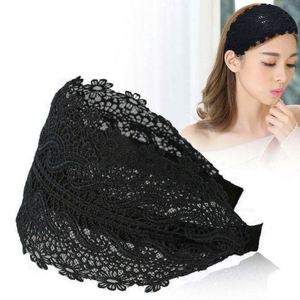 2 bandeaux noirs en dentelle et résille pour femmes, élastiques, antidérapants, larges, doux, accessoires de mode, cadeau pour le quotidien et les fêtes - Product Image 3