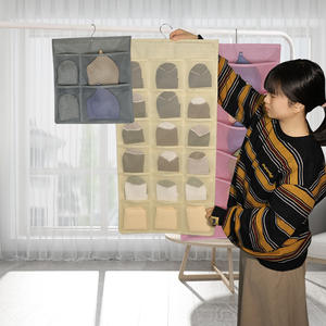 Organisateur de placard suspendu en tissu non tissé à poches multiples pour le salon Rangement des vêtements Chapeaux Soutiens-gorge Chaussettes Sous-vêtements - Product Image 4