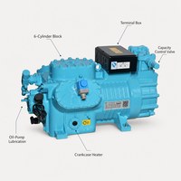 Compresseur frigorifique à piston semi-hermétique 6 cylindres Blait BTF R404A R507A R22 380V 50Hz 13,42 m³/h 2 CV pour entrepôt frigorifique
