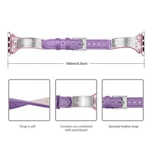 Correa <span class=keywords><strong>de</strong></span> reloj <span class=keywords><strong>de</strong></span> cuero genuino para <span class=keywords><strong>Apple</strong></span> <span class=keywords><strong>Watch</strong></span>, banda <span class=keywords><strong>de</strong></span> 44mm, 40mm, 42mm y 38mm - Product Image 2