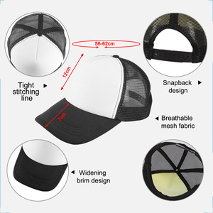 قبعة سائق الشاحنة ثلاثية الألوان عالية الجودة قبعة سائق الشاحنة المخصصة متقلب شعار مطبوع رغوة غطاء سائق الشاحنة الاطفال شبكة قبعة سائق الشاحنة للنساء والرجال - Product Image 4