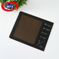 Panneau en verre trempé Gorilla PMMA PC semi-transparent noir brun avec fenêtre de visualisation, sérigraphie OEM et électroplaqué