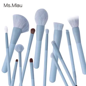 Belleza luxury highend custom smart all over powder brush set di pennelli per trucco set di lusso blu