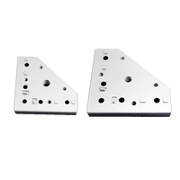 Plaque de fixation universelle pour roulettes, support de pied, support de montage, plaque de base en aluminium pour profilés en aluminium 2020 3030 4040