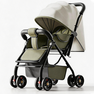 Cochecito <span class=keywords><strong>de</strong></span> Bebé Multifuncional 3 en 1, Ligero, Plegable, con Vista Elevada, para Recién Nacidos, Posiciones Sentado y Acostado, Cómodo - Product Image 3