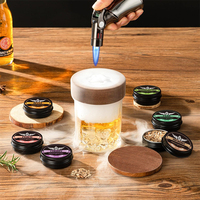 Coffrets cadeaux de fumeur de whisky haut de gamme avec 6 moules en bois et en glace pour cadeau masculin, fête des pères, anniversaire
