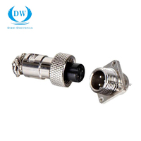 Conectores circulares GX macho hembra montaje brida montaje en Panel enchufe GX12 GX16 GX20 GX30 conector Gx