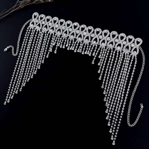 Diadema con Flecos de Diamantes de Imitación, Estilo Europeo Americano Vintage, Tiaras de Boda para Mujer, Color Personalizado, para Escenario - Product Image 5