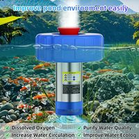 Aerator Kolam Ikan Otomatis Penuh dari Baja Anti Karat 220V Pompa Aerator Budidaya Ikan Pompa Oksigen Kolam Ikan Apung