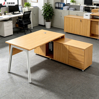 Bureau de direction moderne et durable JIUSHUN, bureau de direction en forme de L pour PDG, directeur, bureau informatique