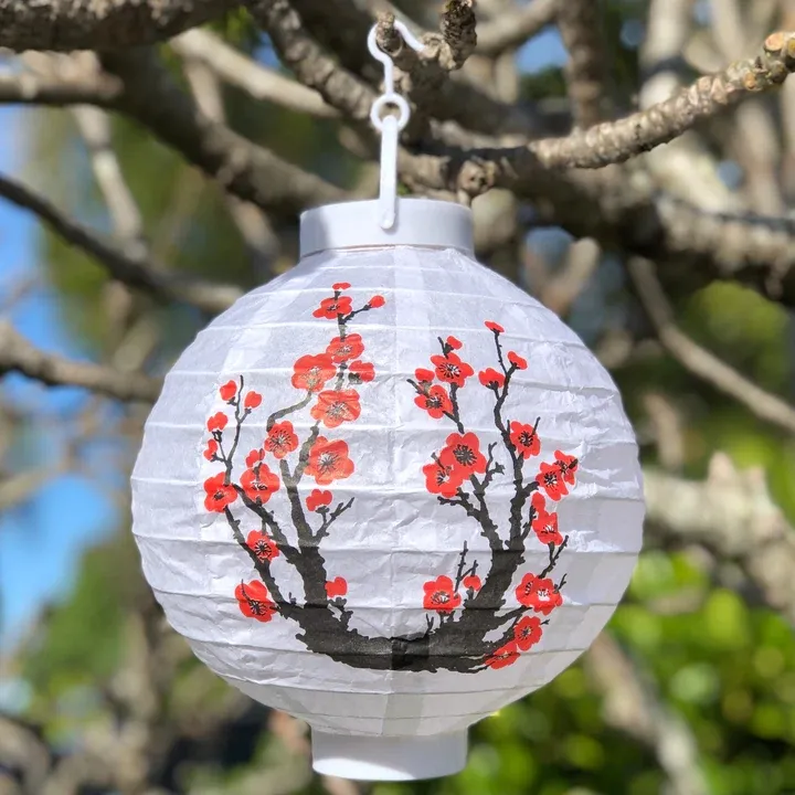 LUCKY Cherry Blossom LED Linterna de papel de 20cm (iluminación incluida)