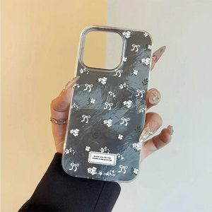 Funda Protectora para Teléfono Móvil con Diseño de Lazo y Flores Blancas Pequeñas, Patrón Glaciar IMD, para <span class=keywords><strong>iPhone</strong></span> <span class=keywords><strong>11</strong></span> 12 13 14 15 16 17 <span class=keywords><strong>Pro</strong></span> <span class=keywords><strong>Max</strong></span> - Product Image 1