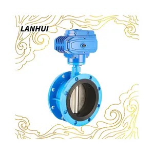 Customization 4 Inch Flange Butterfly Valve With Worm Gear Actuator 2 Flanged Valves High Quality