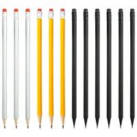 Promosyon özel logo baskılı kalem ahşap kalem silgi ile silgili kurşun kalemler