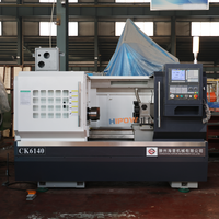 Tour à commande numérique CNC à lit plat horizontal en métal CK6140, moyenne capacité, à un seul mandrin
