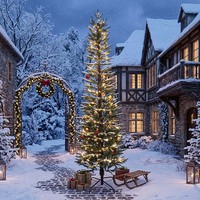 Langlebiger PE Umweltfreundlicher Hochwertiger Weihnachtsbaum mit Standfuß für Wiederholten Festtagsgebrauch