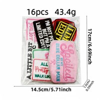 Patch thermocollant carré en tissu polyester brodé, motif dessin animé et anime, pour vêtements, avec adhésif activé par la chaleur