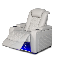 Canapé inclinable électrique 1 place, meuble de cinéma à domicile en microfiber de cuir, idéal pour home cinéma