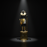 Große Anubis-Statue aus Fiberglas Ägyptische Götterskulptur für Innen- und Außendekoration Maßgefertigte FRP-Statue der Alten Ägypten-Kunst