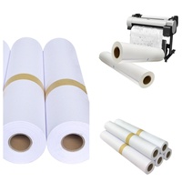 Suministros Directos de Fábrica China, Rollo de Papel para Plotter de 63 Pulgadas, Papel para Plotter CAD Anti-Rizado de 52 Gsm, Ancho de 62 Pulgadas