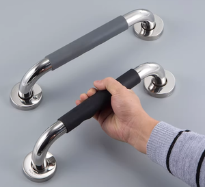 Wandmontierter Umweltfreundlicher Silikonbeschichteter Edelstahl-Badezimmer-Haltegriff Rutschfeste Oberfläche Langlebiges Design für Schwangere - Product Image 2