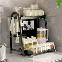 Étagère de cuisine multifonctionnelle en acier métallique écologique, support de rangement pour épices, supports de rangement pour assaisonnements