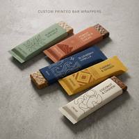 Emballages personnalisés imprimés pour barres chocolatées et barres énergétiques, emballage alimentaire thermoscellable avec logo