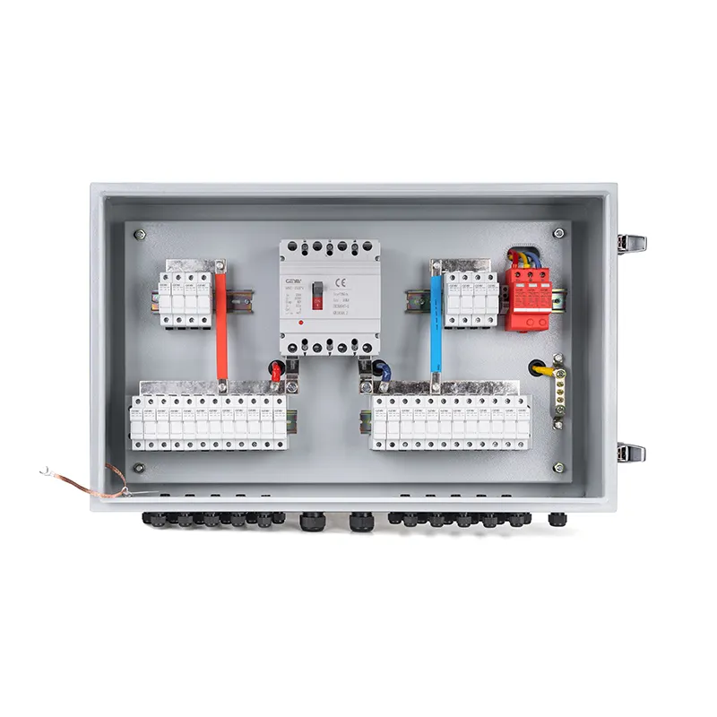 Geya Fabriek Leveren Pvc Ce Cb Rohs 16 In 1 Uit Dc 1000V 16 Strings Solar Pv Combiner Box 16 In 2 Uit 4 String Voor Zonnepaneel