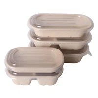 Boîte à lunch jetable biodégradable en pulpe de canne à sucre, contenant alimentaire à emporter
