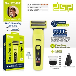 Afeitadora Eléctrica Profesional 3 en 1 para Hombre, Recargable, con Recortador de Vello Nasal y Cabezal de Afeitado para Uso Doméstico - Product Image 5