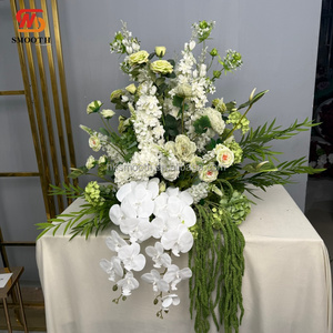 Smooth Ceiling-Hung Amaranth Floral Arrangement <b>White</b> & Green <b>Artificial</b> Bouquet Anthurium <b>Flower</b> Ball with Callas - Product Image 6