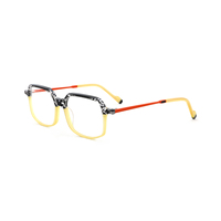 Monturas de Gafas de Acetato de Moda para Mujer, Monturas Ópticas Retro Transparentes con Degradado de Color, Venta al Por Mayor