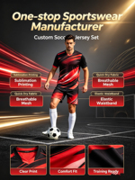 Jersey Tim Pria Musim Panas Cepat Kering dan Bernapas, Jersey Sepak Bola Pria dengan Cetak Transfer Panas, Jersey Sublimasi Lengan Pendek