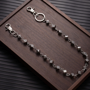 Luxo Cubano Link Chain Hip Hop Jóias Banhado A Prata Com Padrão Geométrico De Zircão De Ouro Embutimento Para Presente Feito De Bronze - Product Image 2