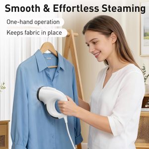 Vaporizador de Ropa Portátil Eléctrico Compacto para el Hogar y Viajes, Eliminador de Arrugas en Seco y Húmedo, Vaporizador de Prendas de Mano con Succión - Product Image 4