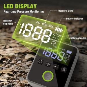 Pompe à vélo numérique sans fil, compresseur d'<span class=keywords><strong>air</strong></span> portable multi-mode, petit type, gonfleur de pneus de vélo - Product Image 4