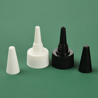 Bouchon à vis classique en plastique PP de 24 mm et 28 mm avec bec verseur long et pointu pour flacons cosmétiques
