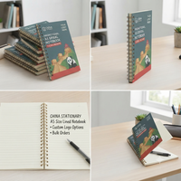 Chine Fabrication de papeterie promotionnelle A5 cahier d'école à spirale doublé personnalisé