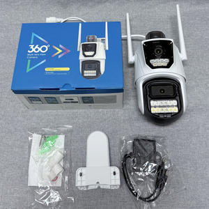 3K ICSEE çift lens kamera UHD ev kablosuz wifi ağ uzaktan akıllı 6MP 8MP açık su geçirmez güvenlik monitörlü kamera - Product Image 6