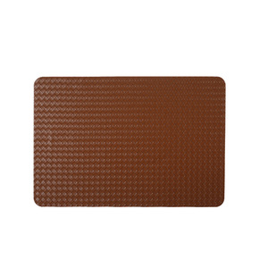 Woven Checkered Double-Sided Leather <b>Placemat</b> Waterproof Oil-Proof Round <b>Table</b> Mat Restaurant Heat Insulating <b>Placemat</b> - Product Image 4