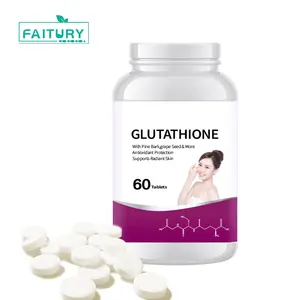 Poudre de glutathion L blanchissante pour la peau, marque privée OEM, comprimés à libération prolongée, Capsule de glutathion L, glutathion